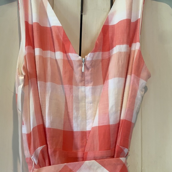 Alex Marie Pink and White Plaid Midi Dress - Picture 8 of 13